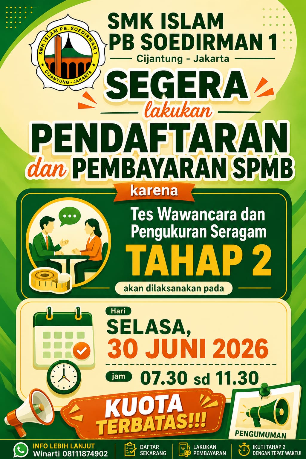Promo Spesial SPMB 2026 Masih Dibuka! & Ikuti Wawancara Tahap 2 Sebelum Kuota Penuh